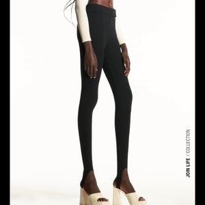 NWT Zara Ribbed Stirrup Leggings